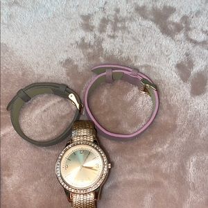 watch with interchangeable bands